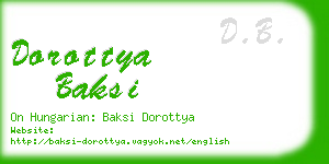 dorottya baksi business card